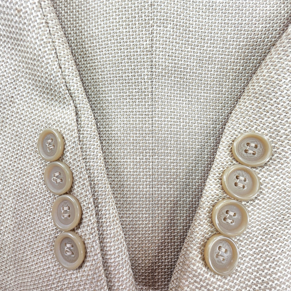 Quiet Luxury Gianfranco Ruffini Blazer Men 40R Tan Italian Tailored Jacket - Picture 10 of 16